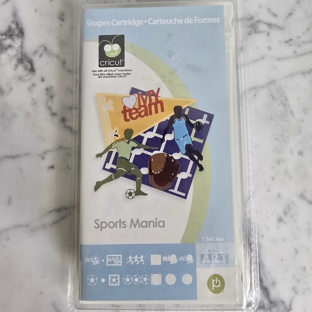 CRICUT‎ Provo Craft SPORTS MANIA Shapes Cartridge New in Sealed Package